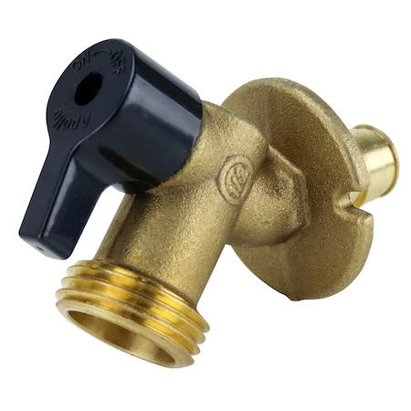 Apollo 1/2 in. Brass PEX-A Barb x 3/4 in. Garden Hose Thread Quarter-Turn Sillcock EPXSCV1234
